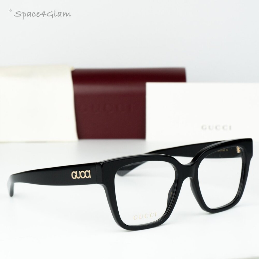 Gucci Women Eyeglasses Black Demo Square GG1791O 005 NEW AUTHENTIC
